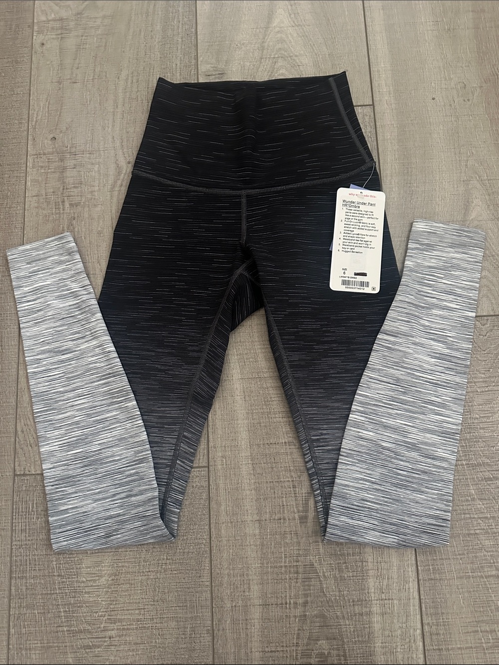 New with Tags Lululemon Size 6 Wunder Under Pant HR Ombre